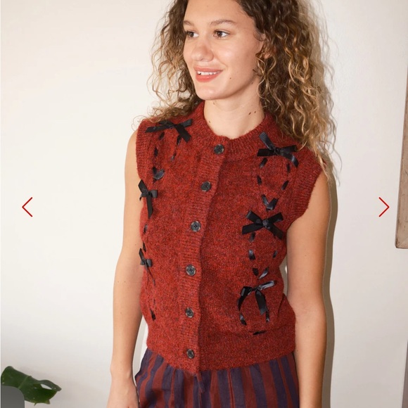 Aggie Knit Vest DAMSON MADDER SZ 14 - Picture 3 of 8